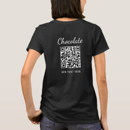 Aangepaste QR-code T-shirt voor personeel van Choc