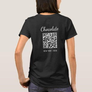 Aangepaste QR-code T-shirt voor personeel van Choc