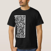 Aangepaste QR-code T-shirt voorbeeld (Voorkant)