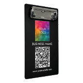 Aangepaste QR Code Tekst Business Logo Modern Eenv Mini Klembord (Schuin)