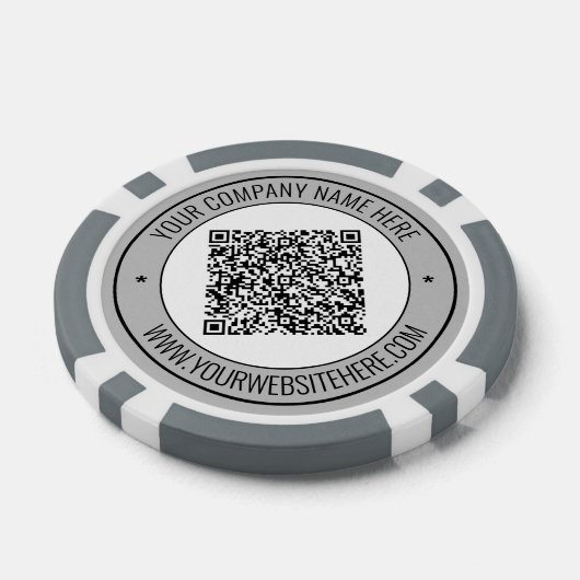 Aangepaste QR Code Tekst Business Poker Chips Sjab (Enkel)