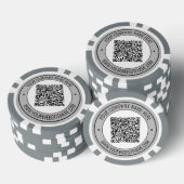 Aangepaste QR Code Tekst Business Poker Chips Sjab (Opstapeling)