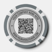 Aangepaste QR Code Tekst Business Poker Chips Sjab (Achterkant)