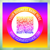 Aangepaste QR-code Tekst Business Promo Venster Cl Raamsticker (Vel 3)