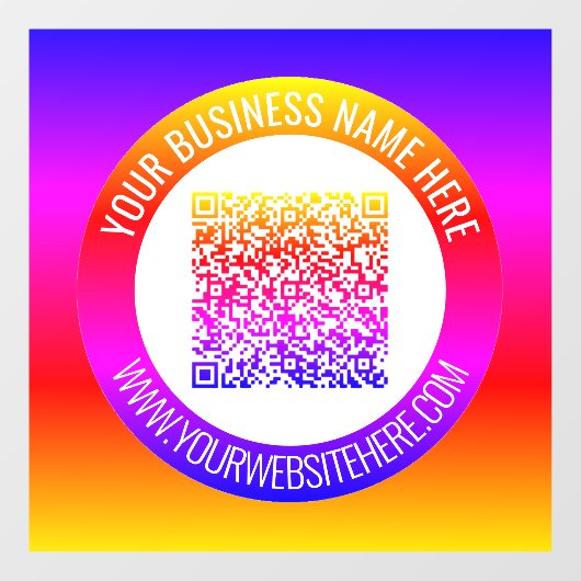 Aangepaste QR-code Tekst Business Promo Venster Cl Raamsticker (Vel)