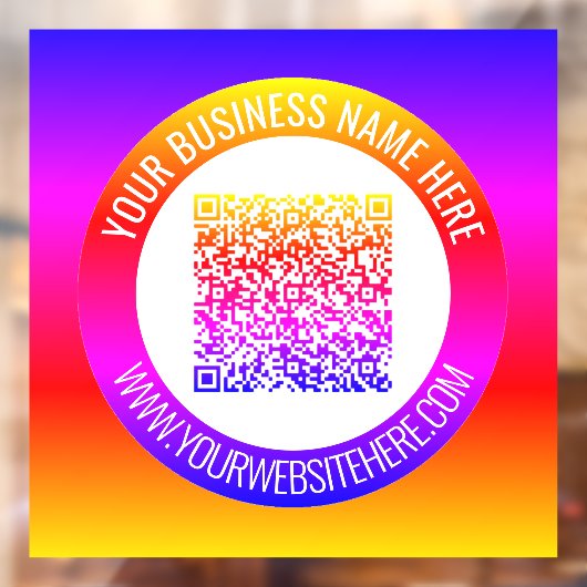 Aangepaste QR-code Tekst Business Promo Venster Cl Raamsticker (Vel 2)