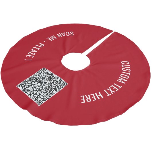 Aangepaste QR Code Tekst en Kleur Kerstboom Rok (Gekanteld)