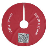 Aangepaste QR Code Tekst en Kleur Kerstboom Rok (Voorkant)