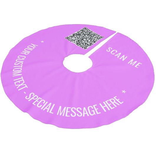 Aangepaste QR Code Tekst en Kleur Kerstboom Rok (Gekanteld)