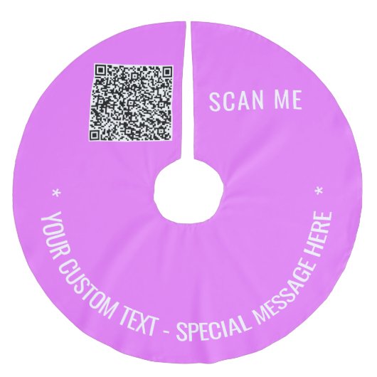 Aangepaste QR Code Tekst en Kleur Kerstboom Rok (Voorkant)