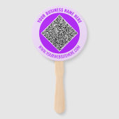 Aangepaste QR-code tekst en kleur promotionele han Handwaaier (Achterkant)