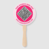 Aangepaste QR-code tekst en kleur promotionele han Handwaaier (Voorkant)