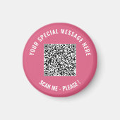 Aangepaste QR Code Tekst en Kleuren Magneet Sjablo (Voorkant)