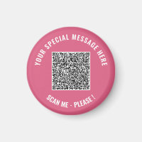 Aangepaste QR-code tekst en kleuren magneet sjablo
