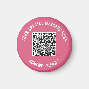 Aangepaste QR-code tekst en kleuren magneet sjablo
