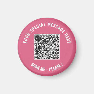 Aangepaste QR Code Tekst en Kleuren Magneet Sjablo