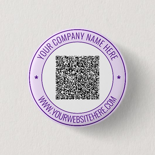 Aangepaste QR-code tekst en kleuren Promotieknop Ronde Button 3,2 Cm (Voorkant)