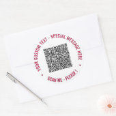 Aangepaste QR-code Tekst en kleuren Stickers Sjabl (Envelop)
