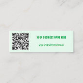 Aangepaste QR Code Tekst en Kleuren Uw Visitekaart Mini Visitekaartje (Voorkant)