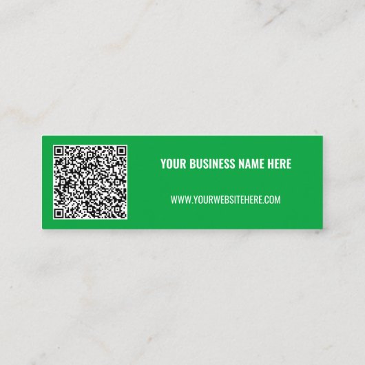 Aangepaste QR Code Tekst en Kleuren Uw Visitekaart Mini Visitekaartje (Achterkant)