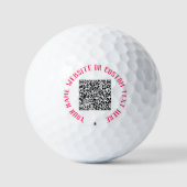 Aangepaste QR Code Tekst Gepersonaliseerde stempel Golfballen (Voorkant)