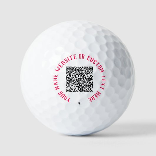 Aangepaste QR Code Tekst Gepersonaliseerde stempel Golfballen (Voorkant)