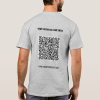 Aangepaste QR-code tekst Jouw Bedrijf T-shirt sjab
