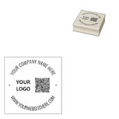Aangepaste QR-code tekst logo rubber stempel sjabl (Gestempeld)