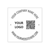 Aangepaste QR-code tekst logo rubber stempel sjabl (Afrduk)
