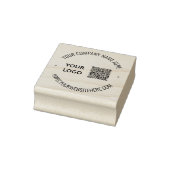 Aangepaste QR-code tekst logo rubber stempel sjabl (Stempel)