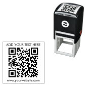 Aangepaste QR-code Tekst Modern bedrijf Zelfinktende Stempel (In situ)