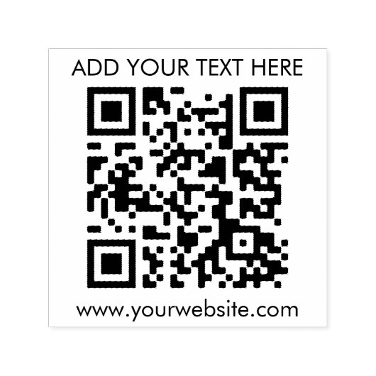 Aangepaste QR-code Tekst Modern bedrijf Zelfinktende Stempel (Design)