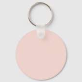 Aangepaste QR-code tekst Modern Roze Roos Zakelijk Sleutelhanger (Achterkant)