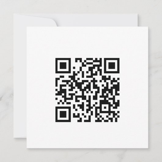Aangepaste Qr-code tekst moderne vierkant-uitnodig (Voorkant)