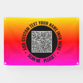 Aangepaste QR-code tekst promotionele banner sjabl (Horizontaal)