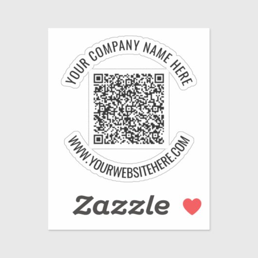 Aangepaste QR-code Tekst Promotionele zakelijke St Sticker (Vel)