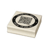 Aangepaste QR Code Tekst Ronde Rubber Stamp Sjablo Rubberstempel (Stempel)