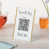 Aangepaste QR-code tekst scan om bedrijf te betale Reclamebord Met Voetstuk (Insitu)