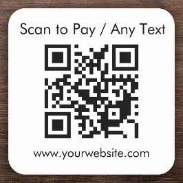 Aangepaste QR-code / tekst wit Kartonnen Onderzetters