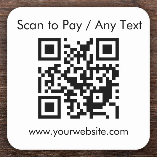 Aangepaste QR-code / tekst wit Kartonnen Onderzetters