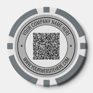Aangepaste QR-code tekst Zakelijke Poker Chips Voo
