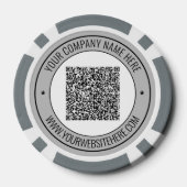 Aangepaste QR-code tekst Zakelijke Poker Chips Voo (Achterkant)
