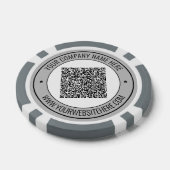 Aangepaste QR-code tekst Zakelijke pokerchips sjab (Enkel)