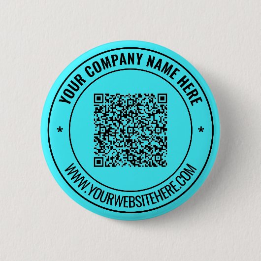 Aangepaste QR-code Tekst Zakelijke promotie Button (Voorkant)