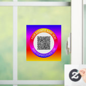 Aangepaste QR-code tekst Zakelijke promotie venste Raamsticker (Huis)