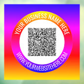 Aangepaste QR-code tekst Zakelijke promotie venste Raamsticker (Vel 3)