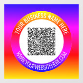 Aangepaste QR-code tekst Zakelijke promotie venste Raamsticker (Vel)
