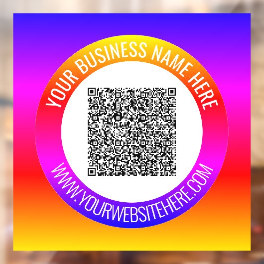 Aangepaste QR-code tekst Zakelijke promotie venste Raamsticker (Vel 2)