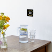 Aangepaste QR Code Tekst Zwart Goud Folie Print Po (Laag (Keuken))