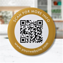 Aangepaste QR-code Tekst zwart wit goud